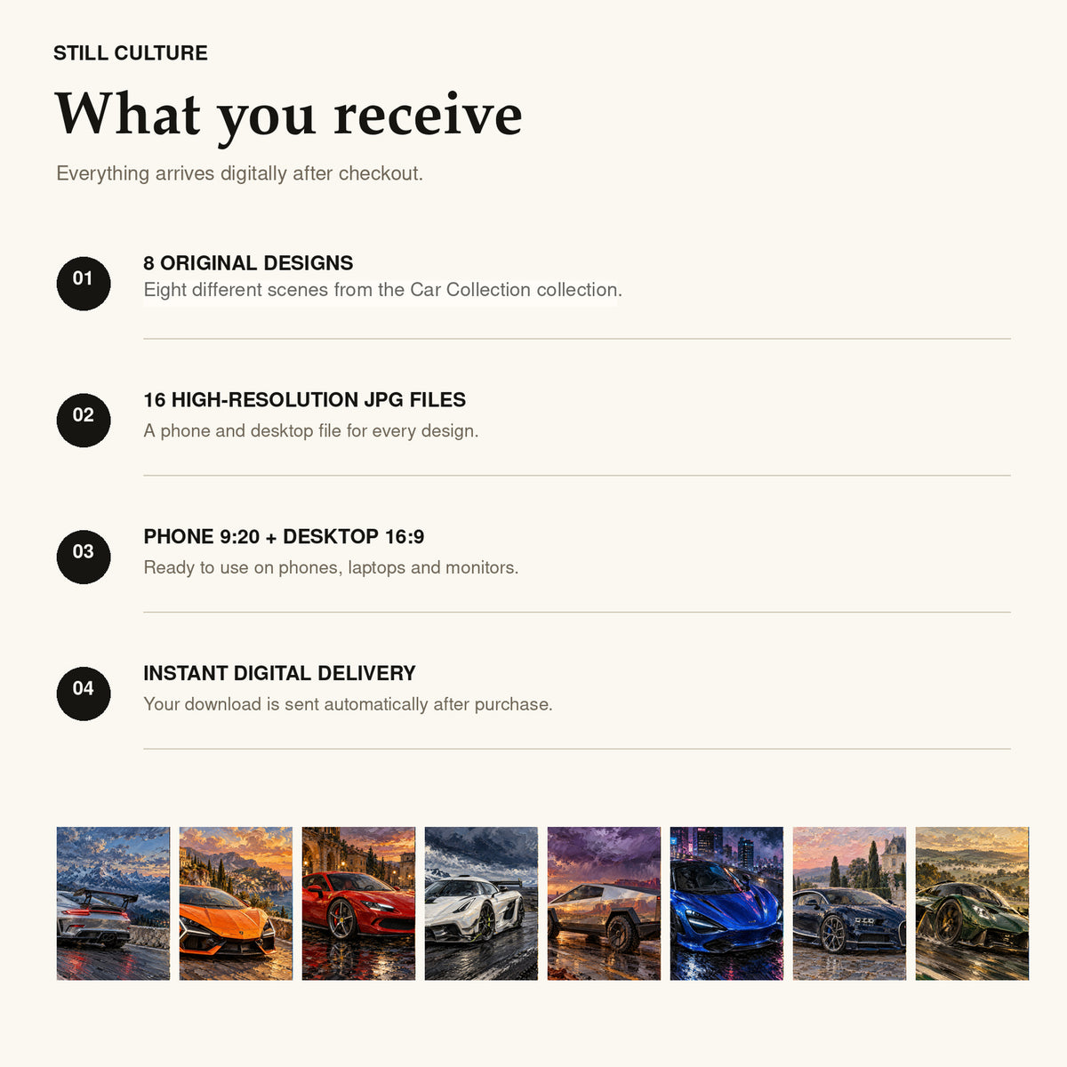 Car Collection - 8 Designs