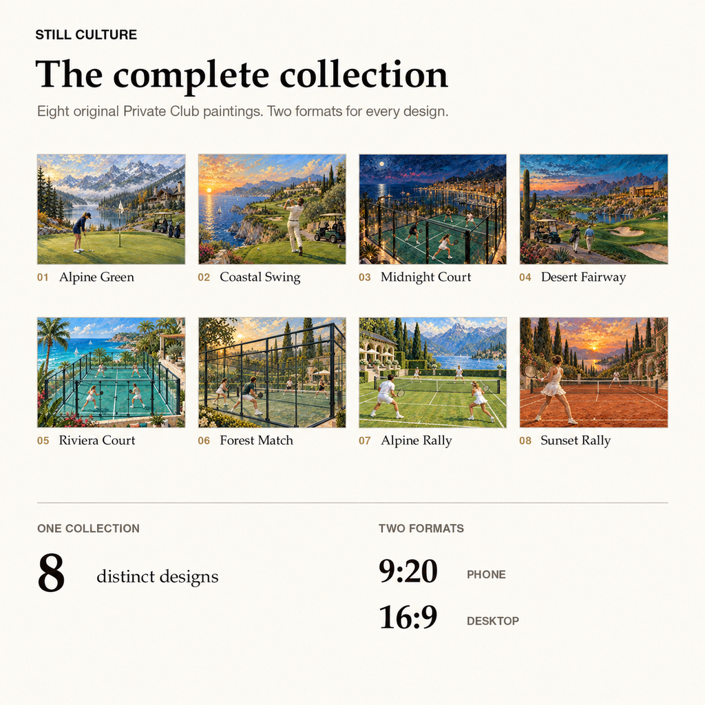 The Private Club Collection - 8 Designs