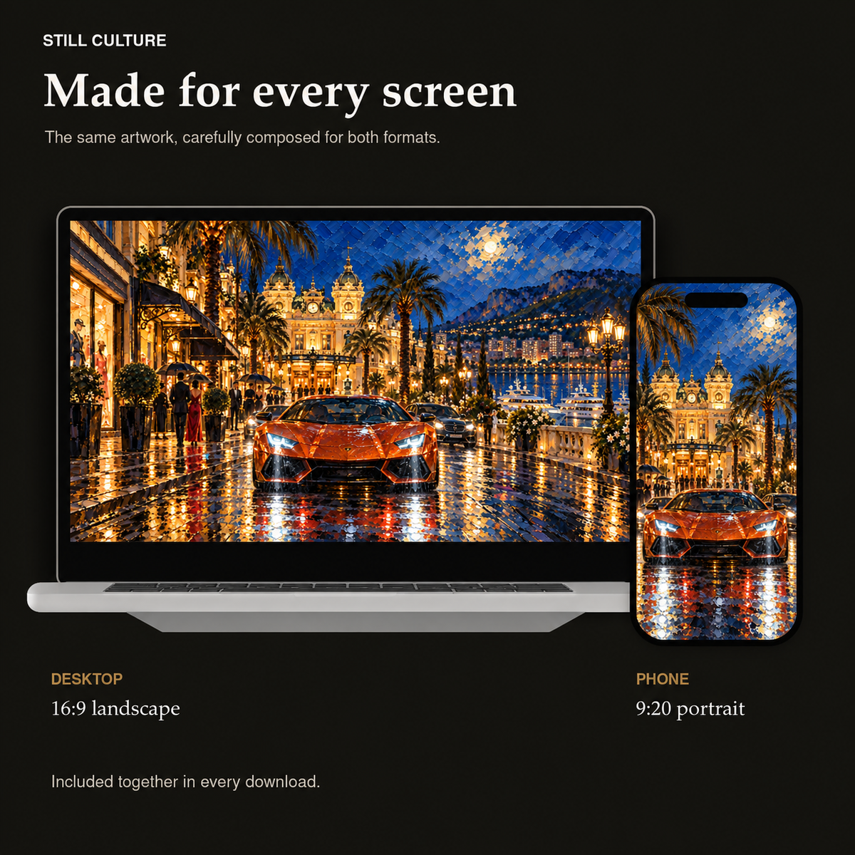 Monaco After Dark Collection - 8 Designs
