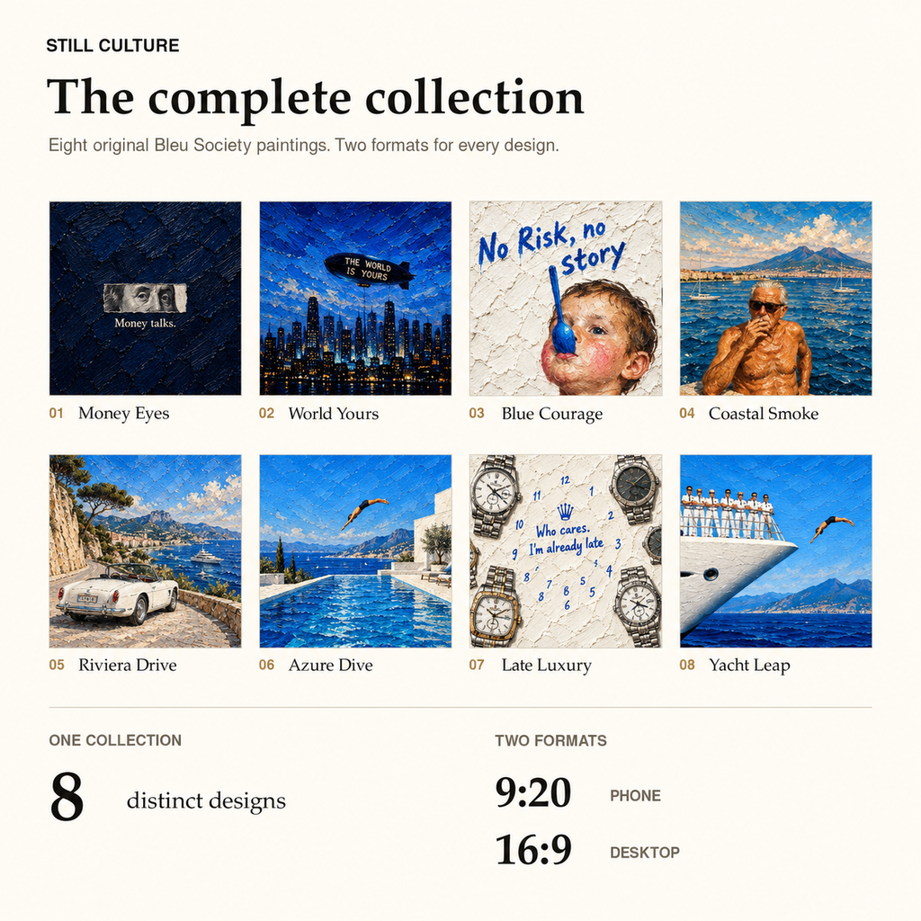 Blue Society Collection - 8 Designs