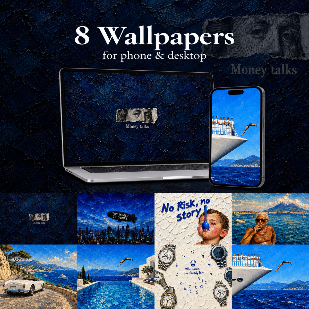 Blue Society Collection - 8 Designs